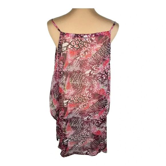 Bathing Suit Cover Up Red Animal Print - Picture 2 of 7